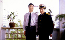 陈宗明董事长与时任某舰队康富泉政委（中将）